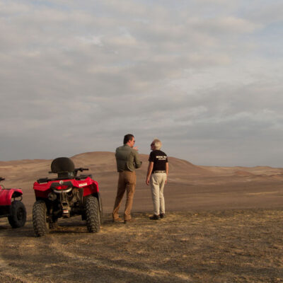Timothy Alberino searching for a legendary lost treasure in the Paracas desert of Peru with Anselm Pi Rambla.
