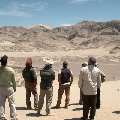 Timothy Alberino and team on expedition in Paracas, Peru.