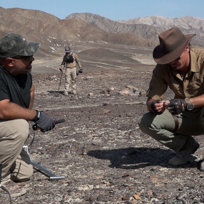 Timothy Alberino and team searching for a legendary treasure in the deserts of Paracas, Peru.
