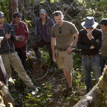 Timothy Alberino exploring the ruins of a lost city in the Andes mountains of Peru with Anselm Pi Rambla.