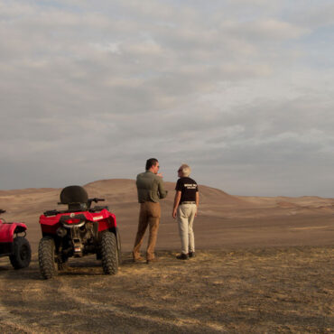 Timothy Alberino searching for a legendary lost treasure in the Paracas desert of Peru with Anselm Pi Rambla.