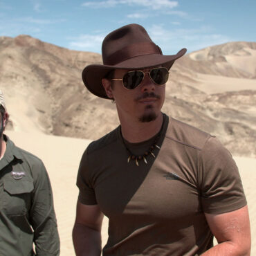 Timothy Alberino searching for a legendary treasure in the deserts of Paracas, Peru.