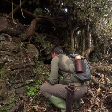 Timothy Alberino exploring the ruins of a lost city in the Andes mountains of Peru.