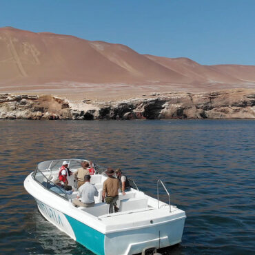 Timothy Alberino and team investigating the enigmatic Candelabro in Paraca, Peru.